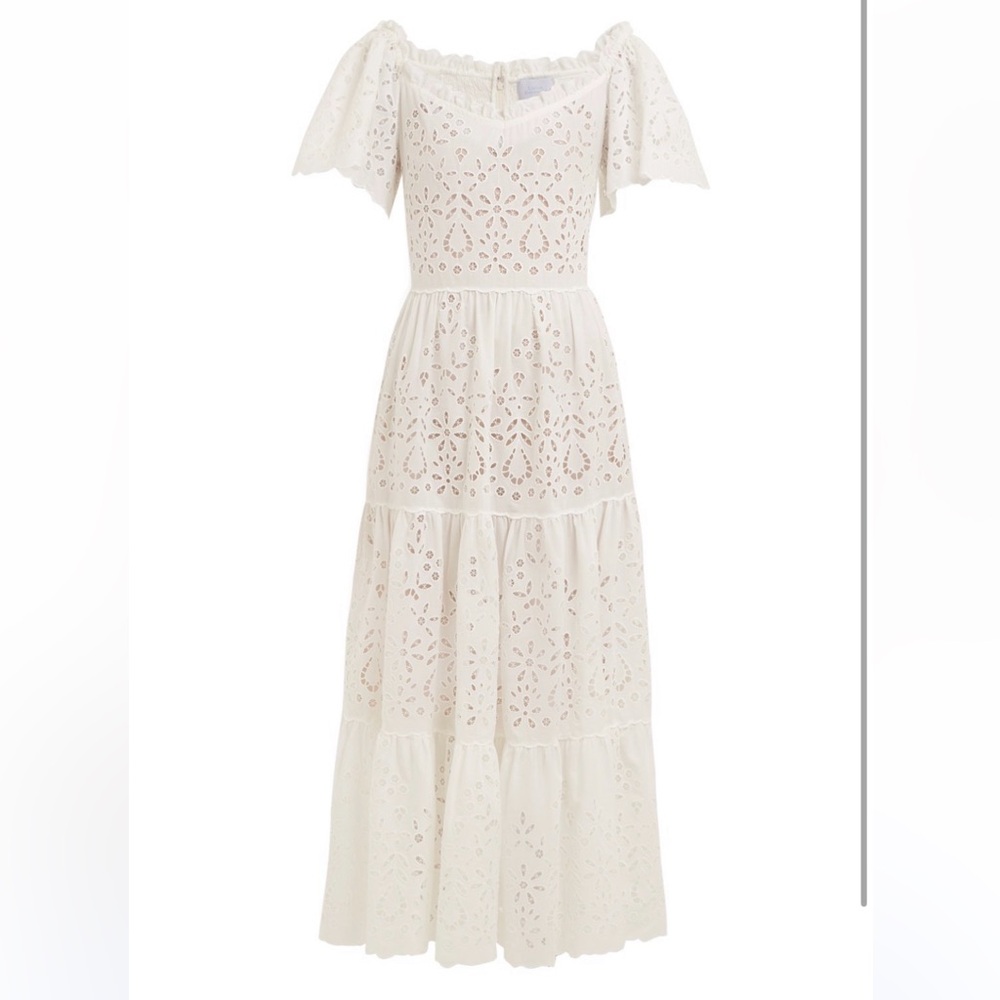 ISO Luisa Beccaria Eyelet lace cotton-bland dress